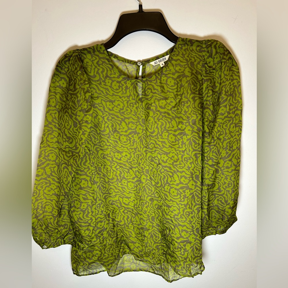 Ali Golden peasant blouse - Size M
